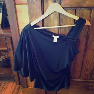 Buckle Detail Black Top